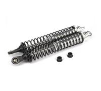 D'Amortisseur Rc Compatible avec HSP pour HPI pour Losi pour Axial 1/8 RC pour Buggy Camion Voiture Pièces Améliorées 2 Amortisseurs 140 Mm en Aluminium À Huile Amortisseur(Silver)