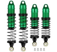 D'Amortisseur Rc Compatible avec Losi MiniB 2WD 1/16 RC Voiture Amélioration Pièces 4 Pièces Réglables pour Ressort Alliage D'aluminium Remplissage Hydraulique Amortisseur(Green)
