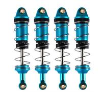 D'Amortisseur Rc Compatible avec Tamiya pour TT02 1/10 RC Amélioration pour Voiture De Drift Pièces De Rechange 4 Amortisseurs Hydrauliques en Alliage D'aluminium(Blue)