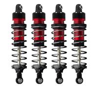 D'Amortisseur Rc Compatible avec TRAXXAS pour Mini pour Maxx pour XRT RC Voiture Amélioration Modification Pièce De Rechange Accessoires Pièces Métal Amortisseur(Red)