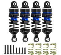 D'Amortisseur Rc Compatible avec Traxxas pour Mini pour Slash pour VXL 1/16 RC Voiture Mise À Niveau De Accessoires De Remplacement Pièces Amortisseur Métallique(Blue)