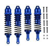 D'Amortisseur Rc Compatible avec Traxxas pour Slash pour VXL pour Rustler pour Stampede 1/10 RC Voiture Amélioration Pièces 4 Pièces Métal Amortisseurs Hydrauliques(Blue)