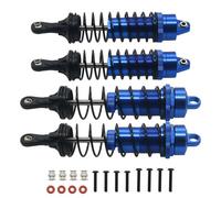 D'Amortisseur Rc Pour Arrma Pour Mega550 Pour Senton Pour Granite Pour Rock Pour Typhon 3s 1/10 Ensemble 4 Amortisseurs Avant Arrière Alliage Complet Pièces Réparation Mise Niveau(Navy blue)