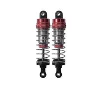D'Amortisseur Rc pour Hyper Go pour MJX H16H H16E H16P 16207 16208 16209 16210 80 Mm Amortisseur À Huile en Métal Pièces De Voiture RC Accessoires De Mise À Niveau Et De Remplacement(Red)