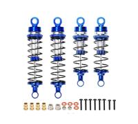 D'Amortisseur Rc pour Losi pour Mini-B 1/18 pour Mini-T 2WD 1/16 4 Pièces Amortisseur Avant en Alliage Rempli D'huile De Rechange pour Voiture RC(Blue)