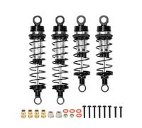 D'Amortisseur Rc pour Losi pour Mini-B 1/18 pour Mini-T 2WD 1/16 4 Pièces Amortisseur Avant en Alliage Rempli D'huile De Rechange pour Voiture RC(Black)