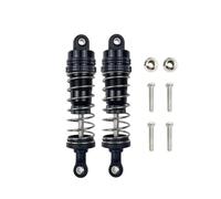 D'Amortisseur Rc pour Wltoys 144001 1316 1/14 2 Buah Peredam Kejut Depan Belakang Logam Aluminium pour RC Mobil Chenille Kursus Singkat Truk Remplacement De Mise À Niveau(Black)