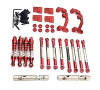 D'Amortisseur Rc pour WPL C14 C24 FY003-5A 1/16 Ensemble D'amortisseurs Métalliques pour Véhicules Télécommandés Pièces Et Accessoires De Mise À Niveau Et De Remplacement(Red)
