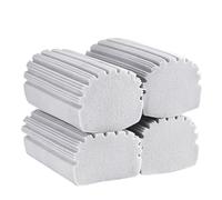 Damp Duster Lot de 4 éponges magiques de nettoyage de la poussière réutilisables Éponge de nettoyage antistatique pour la poussière pour balustrade, fenêtre, lavage de voiture, cuisine (gris)