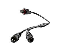 DAMPET Répartiteur en Y pour projecteurs d'extérieur Govee 1 femelle vers 2 mâles IP67 étanche 4 broches câble d'extension compatible avec Govee H7057 H7058 H7060 H7062 H7093 Cordon de rechange pour