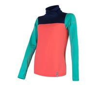 Dámská sweat-shirt SENSOR Coolmax Thermo corail / vert clair / bleu foncé M