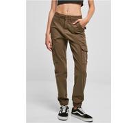 Dámské kalhoty Urban Classics Pantalon utilitaire en sergé de coton pour dames olive - 33