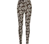 Dámské leginy Urban Classics Ladies Soft AOP Leggings browncamomile - XXL