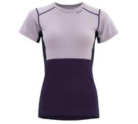 Dámské termotriko s krátkým rukávem Devold Lauparen Merino 190 S orchidée/lilas/encre