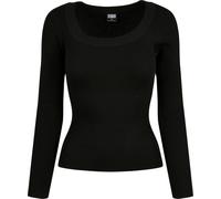 Dámský svetr Urban Classics Ladies Wide Neckline Sweater noir - 5XL