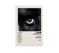 Damso Album de musique Lithopédion - Impression sur toile - Décoration murale vintage pour salon, chambre à coucher - 20 x 30 cm - Sans cadre