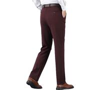 DAMYTION Moonighty Pantalon classique haute élasticité pour homme Coupe droite Slim Pantalon de costume extensible Pantalon de costume tendance décontracté, rouge vin, 40
