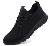 Damyuan Chaussures de Sport légères pour Homme - Chaussures de Course à Pied - Marche - Gym - Chaussures de Loisirs - Baskets Tendance - Noir - Pointure 43 EU, Noir, 43 EU