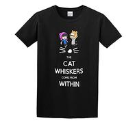 Dan and Phil The Cat Whiskers Come from Within Men's Black T-Shirt Unisex Tee Shirt S