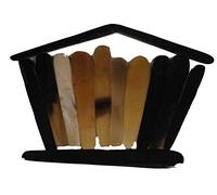 Dan Bau Lot de 2 médiators en corne de buffle véritable pour instruments vietnamiens traditionnels sculptés à la main 8 à 10 cm