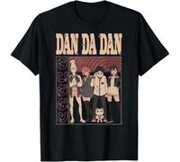 Dan Da Dan Cast of Characters with Kanji Anime T-Shirt Black XXL