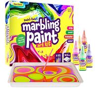 Dan & Darci Marbling Paint Art Kit for Kids - Arts and Crafts for Girls & Boys Ages 6-12 - Craft Kits Art Set - Best Tween Paint Gift, Ideas for Kids Activities Age 4 5 6 7 8 9 10 Marble Painting