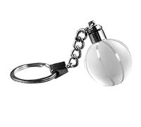 Dan&Dre Porte-clés avec boule de cristal, 7 couleurs, pendentif LED phosphorescent, ballon de basket-ball, ballon de football, de fête