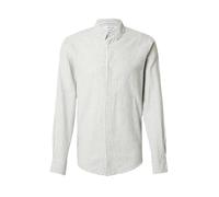 DAN FOX APPAREL Chemise 'René' olive / blanc, Taille L