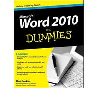 Dan Gookin Word 2010 For Dummies (Poche)