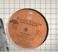 DAN HARTMAN - INSTANT REPLAY 7" (45) UK BLUE SKY 1978 PRO B/W INSTANT REPLAY REPLAYED (SSKY6706)