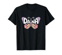 Dana Butterfly - Word Art personnalisé avec nom Mignon T-Shirt