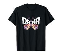 Dana Butterfly - Word Art personnalisé avec nom Mignon T-Shirt