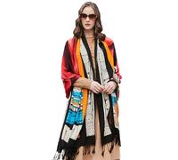 DANA XU Grand masque pashmina 100% pure laine pour femme