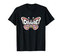 Danae Butterfly - Word Art personnalisé avec nom Mignon T-Shirt