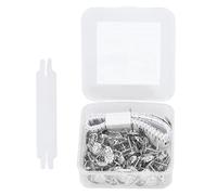 DANAIXZ 100 pièces punaises de rembourrage décoratives en acier au carbone clous de meubles ensemble de têtes d'épingle pour canapé-lit artisanat en bois décoration de maison brico (Argent)