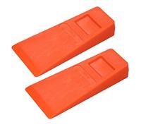 DANAIXZ 2 pièces cale d'abattage en Plastique Orange cale de Coupe d'arbre Robuste avec Pointes pour bûcherons et arboristes Professionnels Outil de Coupe de Bois de 14 cm Durable