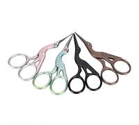 DANAIXZ 4 pièces ciseaux de grue rétro en acier à haute teneur en carbone ciseaux de couture de broderie poignée ergonomique 3,5 pouces pour bricolage artisanat couture et coupe de