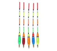 DANAIXZ 5 pièces flotteurs de pêche en Bois de balsa indicateurs de Bobbers bouée coulissante légère et Sensible Multicolore avec Haute visibilité pour équipement de pêche en Eau d (4+2g)