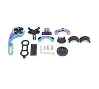 DANAIXZ 660 Télescopic Aluminium Alloy Bike Computer Mounter Uside Grodbar Upin pour Bryton Cateye Adaptateur de Lampe de Poche Bryton Cateye avec Adaptateur de Lampe de Poche d
