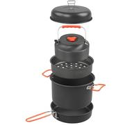 DANAIXZ Batterie de Cuisine de Camping, kit de désordre, Casserole en Alliage d'aluminium, Plateau de Cuisson à la Vapeur, Bouilloire à Eau avec Couvercle de Casserole, Ensemble de