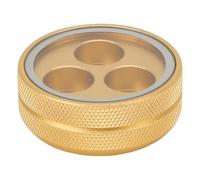 DANAIXZ Boîte de Rangement Professionnelle en Aluminium pour Pointes de Queue, avec 3 Trous, conteneur Portable pour Pointes de bâtons de Billard, pour Joueurs et Clubs (Gold)