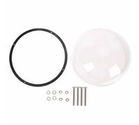 DANAIXZ Clôture en acrylique transparent pour animaux de compagnie, conception en dôme de fenêtre avec bordure noire, portail de visualisation sûr pour enclos pour chiens et chats,