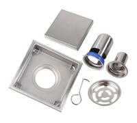 DANAIXZ Crépine de vidange de Sol de Douche en Acier Inoxydable 304, Insert de carrelage carré, Drain de Sol de Salle de Bain, Anti-colmatage, Durable pour Cuisine, Salle de Bain,