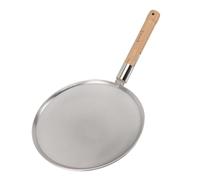 DANAIXZ Cuillère d'écumoire en acier inoxydable de qualité professionnelle avec ultra fine et manche ergonomique en bois Grande passoire à fente pour la cuisson de la friture Drai (30 cm/11,8 pouces