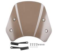 DANAIXZ Écran de déflecteur de Vent Universel pour Pare-Brise de Moto avec Support de Montage pour 5 à 7 Pouces (Thé)