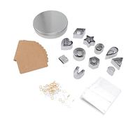 DANAIXZ Ensemble de 127 emporte-pièces en pâte polymère en acier inoxydable, kit de fabrication de boucles d'oreilles avec boîte en fer pour la fabrication de bijoux en argile poly