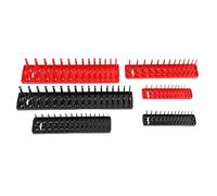 DANAIXZ Ensemble de 6 plateaux de rangement de douilles en matériau ABS robuste, entraînement 1/4 3/8 1/2 pouces SAE, supports de douilles métriques profondes et peu profondes, org