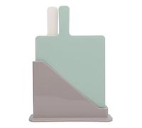 DANAIXZ Ensemble de planches à découper en plastique, 4 pièces, planches à découper à code couleur avec support de rangement, planche à découper de cuisine antidérapante pour la ma