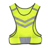 DANAIXZ Gilet de sécurité réfléchissant Haute visibilité, Maille en Polyester légère et Respirante réglable pour Les Sports de Plein air, Course à Pied, Cyclisme, Jaune Fluo, Taille Unique
