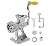 DANAIXZ Hachoir à viande manuel de qualité supérieure en alliage d'aluminium robuste argenté, hachoir à manivelle efficace pour la cuisine à domicile, bouchers professionnels, rest